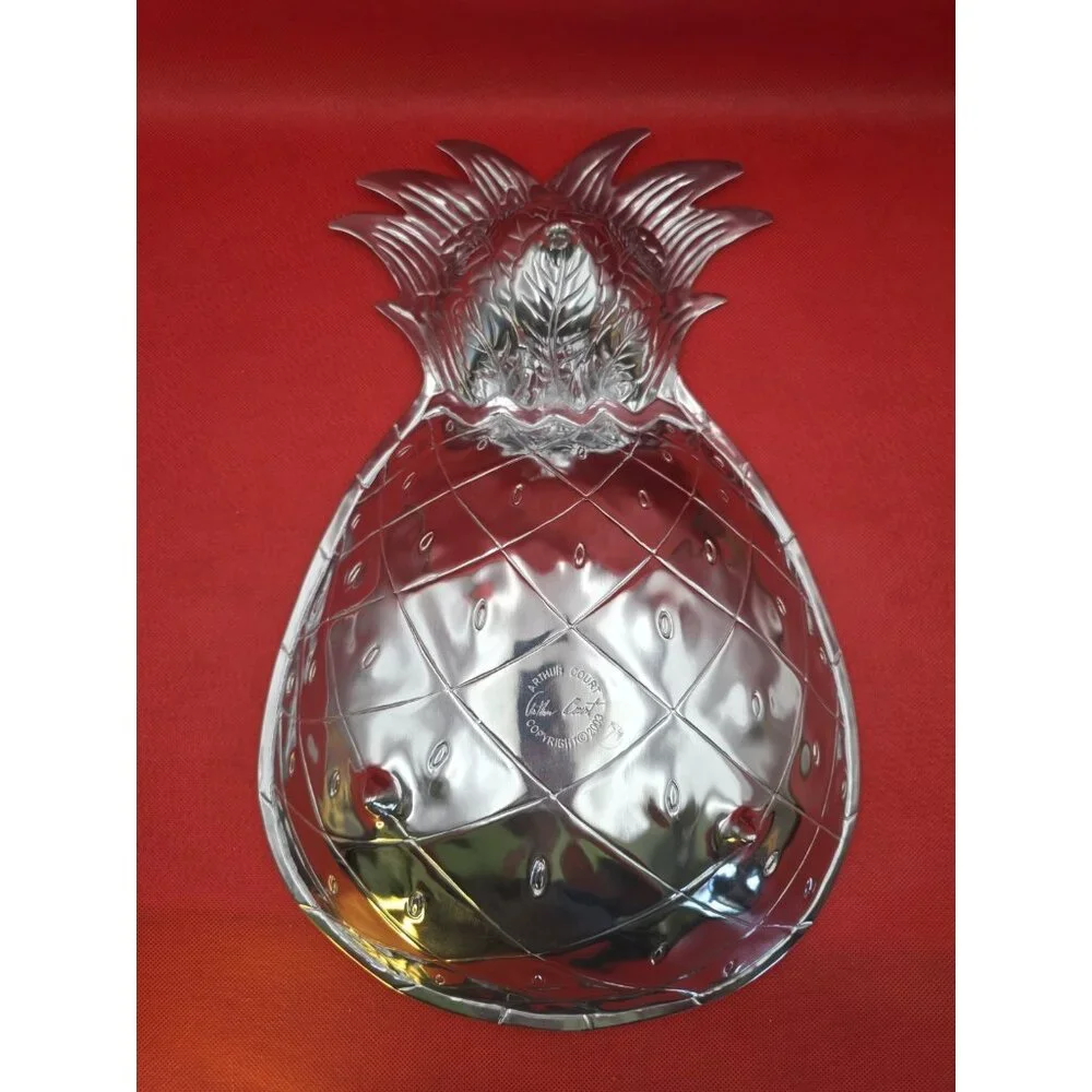 Arthur Court‎ Large Pineapple Chip & Dip Tray Tropical Party Beach House W Box